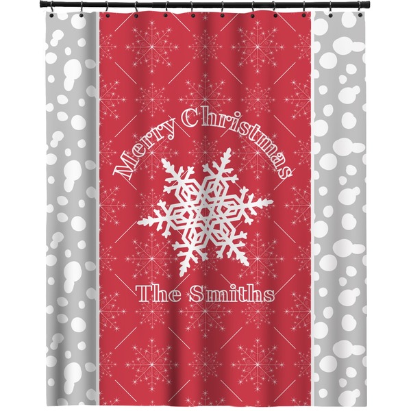 Custom Snowflakes Extra Long Shower Curtain - 70"x84" (Personalized)
