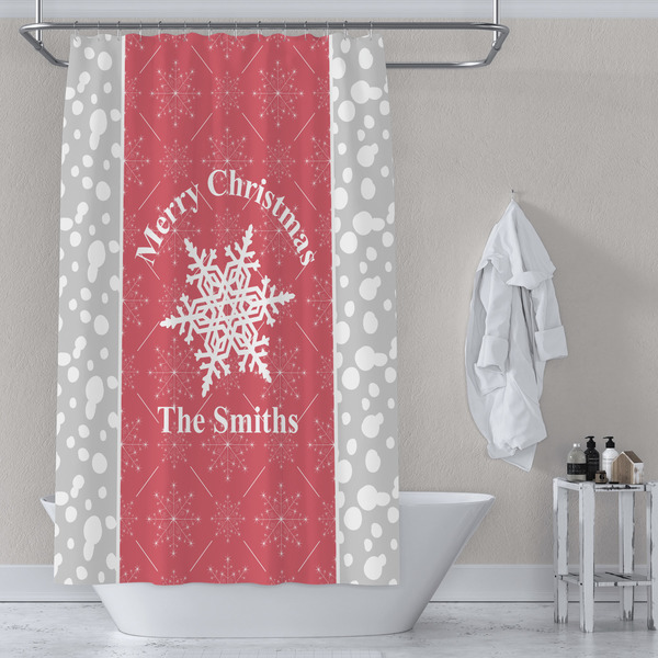 Snowflakes Shower Curtain Lifestyle