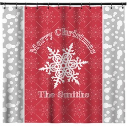 Snowflakes Shower Curtain - 71" x 74" (Personalized)