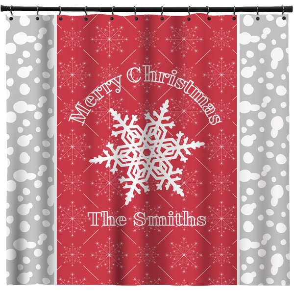 Custom Snowflakes Shower Curtain - 71" x 74" (Personalized)
