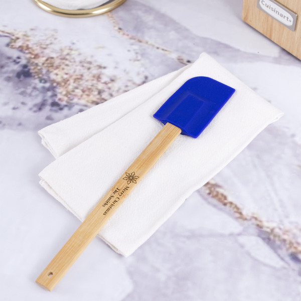Snowflakes Silicone Spatula - Blue - In Context