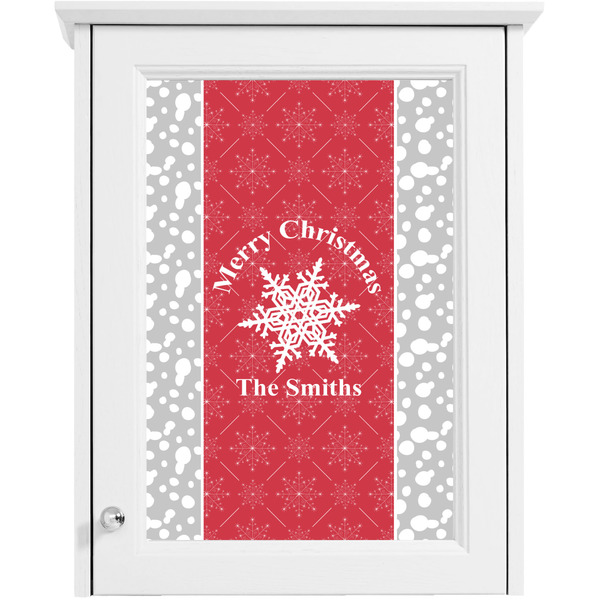 Snowflakes Single White Cabinet Decal