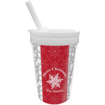 Snowflakes Sippy Cup with Straw (Personalized)