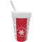 Snowflakes Sippy Cup with Straw (Personalized)