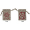 Snowflakes Small Burlap Gift Bag - Front and Back