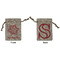 Snowflakes Small Burlap Gift Bag - Front & Back (Personalized)
