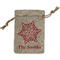 Snowflakes Small Burlap Gift Bag - Front