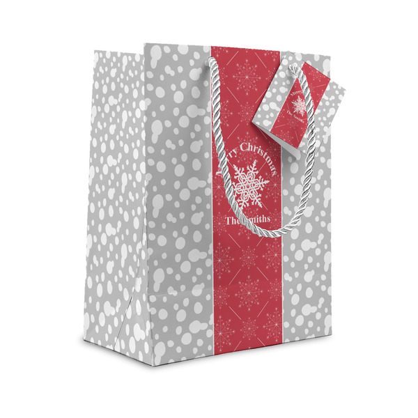 Custom Snowflakes Small Gift Bag (Personalized)