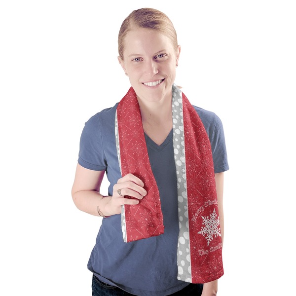 Snowflakes Sport Towel - Exercise use - Model