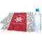 Snowflakes Sports Towel Folded with Water Bottle