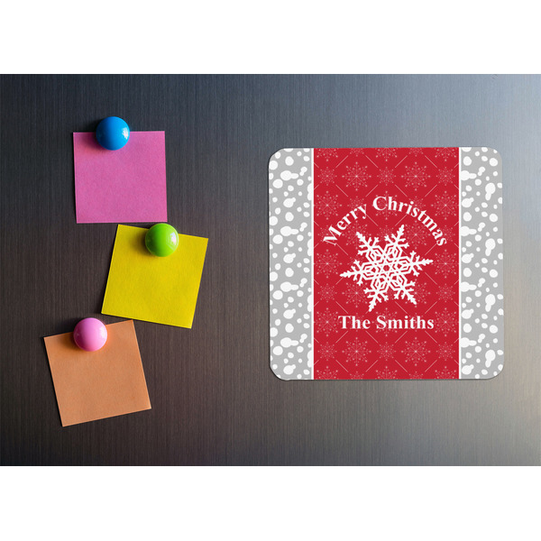 Snowflakes Square Fridge Magnet - LIFESTYLE