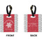 Snowflakes Square Luggage Tag (Front + Back)