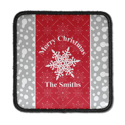 Snowflakes Iron On Square Patch w/ Name or Text