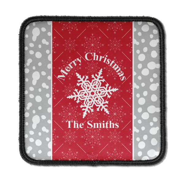 Custom Snowflakes Iron On Square Patch w/ Name or Text
