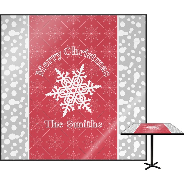 Custom Snowflakes Square Table Top (Personalized)