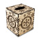 Snowflakes Square Tissue Box Covers - Wood - Front