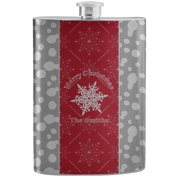 Custom Snowflakes Stainless Steel Flask (Personalized)