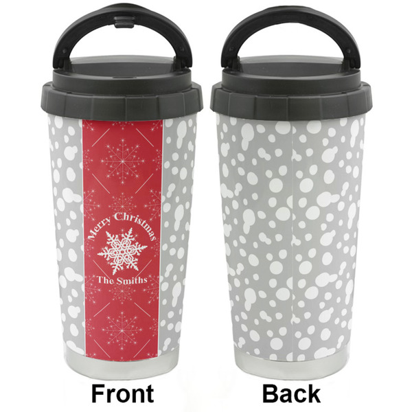 Snowflakes Stainless Steel Travel Cup - Apvl