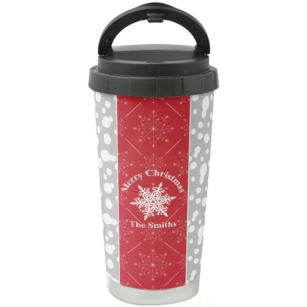 Custom Snowflakes Stainless Steel Coffee Tumbler (Personalized)