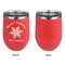 Snowflakes Stainless Wine Tumblers - Coral - Single Sided - Approval