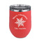 Snowflakes Stainless Wine Tumblers - Coral - Single Sided - Front