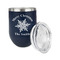 Snowflakes Stainless Wine Tumblers - Navy - Single Sided - Alt View