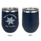 Snowflakes Stainless Wine Tumblers - Navy - Single Sided - Approval