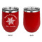 Snowflakes Stainless Wine Tumblers - Red - Single Sided - Approval