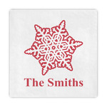 Snowflakes Decorative Paper Napkins (Personalized)