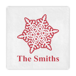 Snowflakes Decorative Paper Napkins (Personalized)