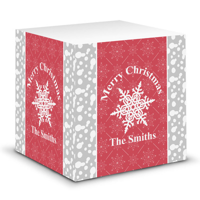 Snowflakes Sticky Note Cube (Personalized)