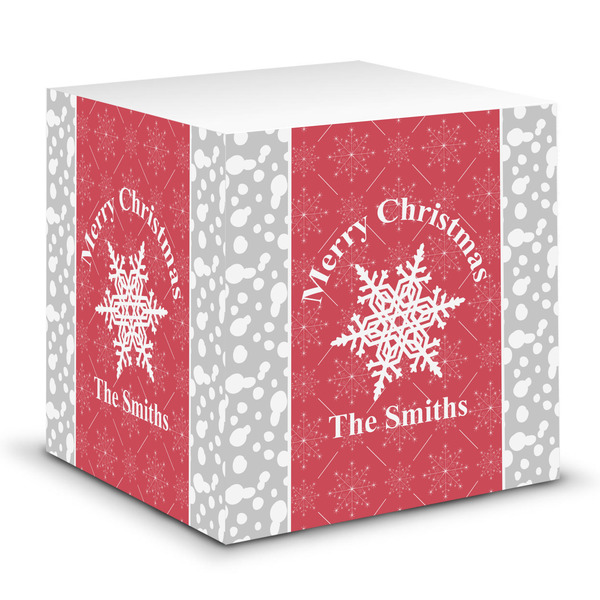 Custom Snowflakes Sticky Note Cube (Personalized)