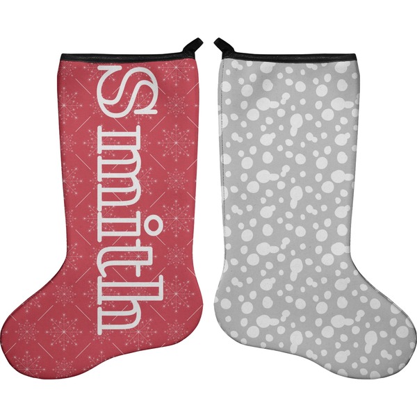 Snowflakes Stocking - Double-Sided - Approval