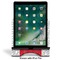Snowflakes Stylized Tablet Stand - Front with ipad