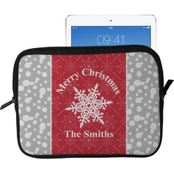 Snowflakes Tablet Case / Sleeve - Large w/ Name or Text
