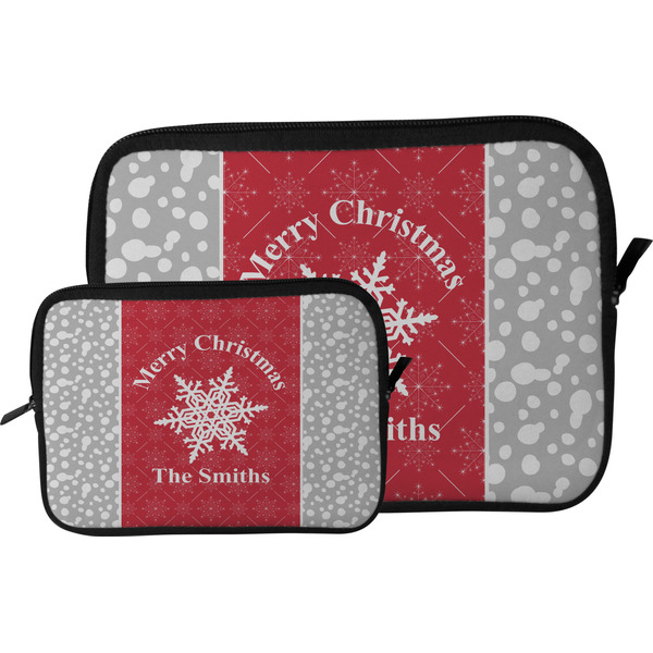 Snowflakes Tablet Sleeve (Size Comparison)