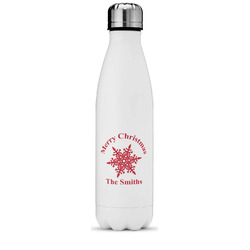 Snowflakes Water Bottle - 17 oz. - Stainless Steel - Full Color Printing (Personalized)