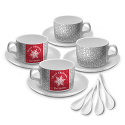Snowflakes Tea Cup - Set of 4 (Personalized)