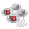 Snowflakes Tea Cup - Set of 4