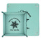 Snowflakes Teal Faux Leather Valet Trays - PARENT MAIN