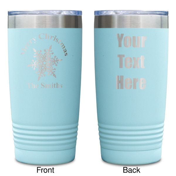 Snowflakes Teal Polar Camel Tumbler - 20oz -Double Sided - Approval