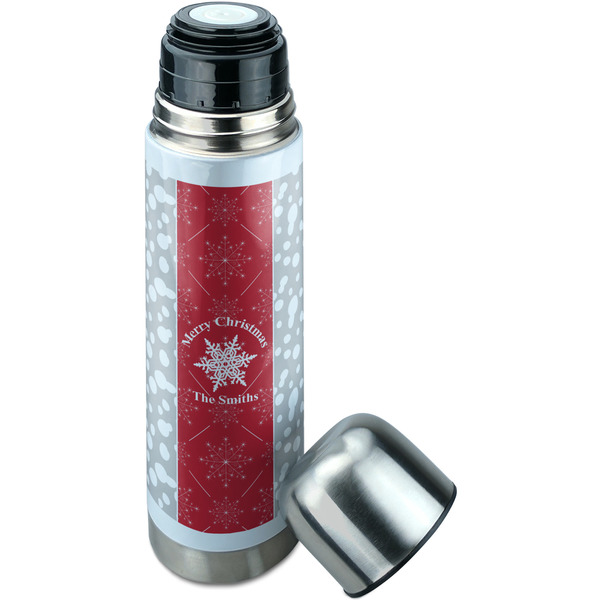 Snowflakes Thermos - Lid Off