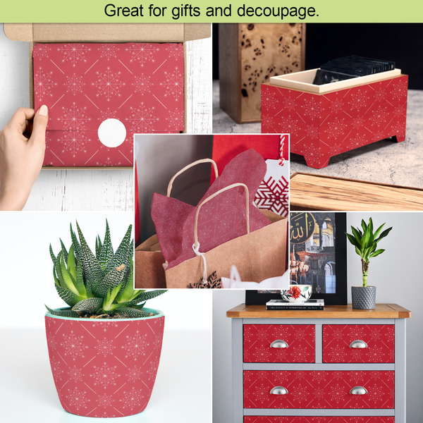 Snowflakes Tissue Paper - In Use Collage