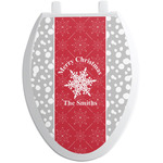 Snowflakes Toilet Seat Decal - Elongated (Personalized)