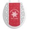 Snowflakes Toilet Seat Decal (Personalized)