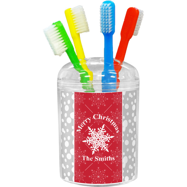Custom Snowflakes Toothbrush Holder (Personalized)