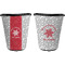 Snowflakes Trash Can Black - Front and Back - Apvl