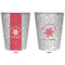 Snowflakes Trash Can White - Front and Back - Apvl