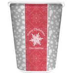 Snowflakes Waste Basket - Double Sided (White) (Personalized)