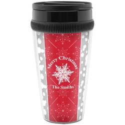 Snowflakes Acrylic Travel Mug without Handle (Personalized)